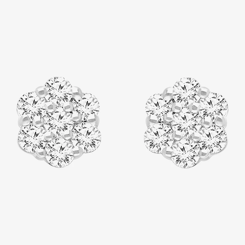 (I/Si2) 1/4 CT. T.W. Lab Grown White Diamond Sterling Silver 3.3mm Stud Earrings