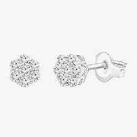(I/Si2) 1/4 CT. T.W. Lab Grown White Diamond Sterling Silver 3.3mm Stud Earrings