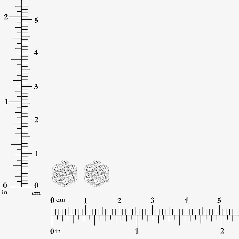 (I/Si2) 1/4 CT. T.W. Lab Grown White Diamond Sterling Silver 3.3mm Stud Earrings