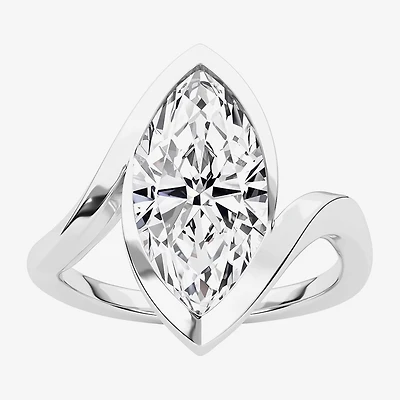Grown Gorgeous (F / Vs2) Womens 2 1/4 CT. Lab White Diamond 14K Gold Marquise Solitaire Engagement Ring