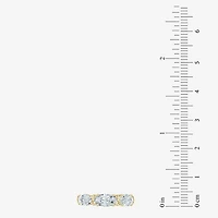 (F / Vs2) Womens 4MM 1 1/2 CT. T.W. Lab Grown White Diamond 10K Gold 3-Stone Wedding Band