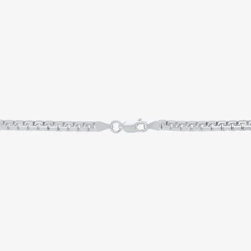 Made in Italy Mens Sterling Silver 22 Inch Box Chain Necklace