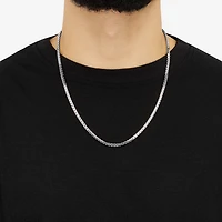Made in Italy Mens Sterling Silver 22 Inch Box Chain Necklace