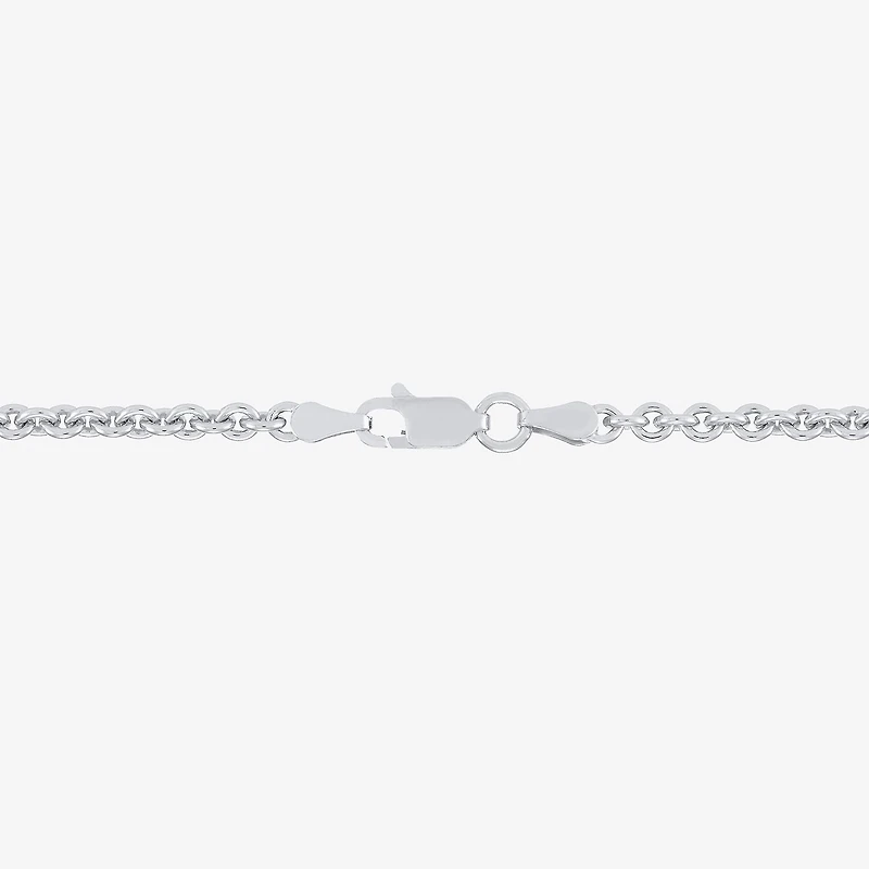 Made in Italy Unisex Adult Sterling Silver 22 Inch Rolo Chain Necklace