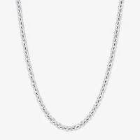 Made in Italy Unisex Adult Sterling Silver 22 Inch Rolo Chain Necklace