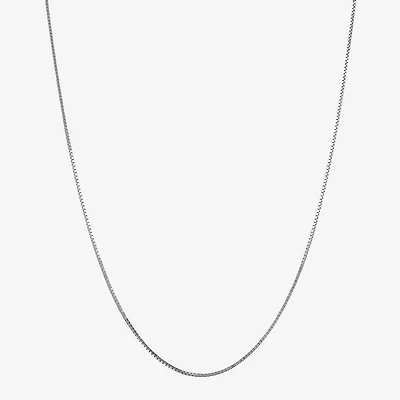 Womens Sterling Silver 22 Inch Box Chain Necklace