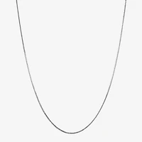 Womens Sterling Silver 22 Inch Box Chain Necklace