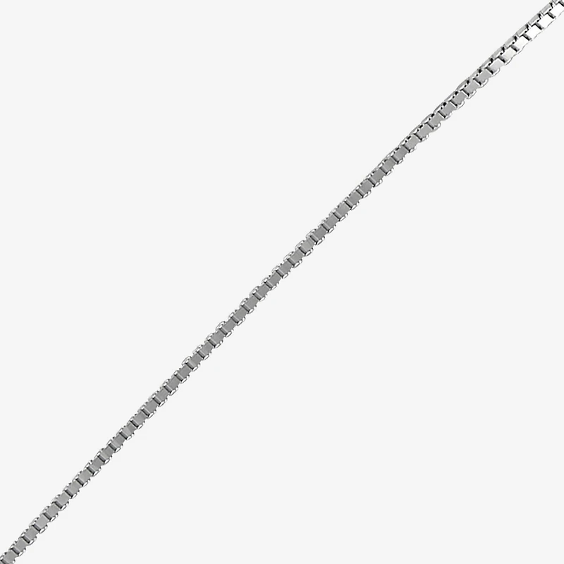 Womens Sterling Silver 22 Inch Box Chain Necklace