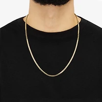 Made in Italy Mens 14K Gold Over Silver Inch Box Chain Necklace