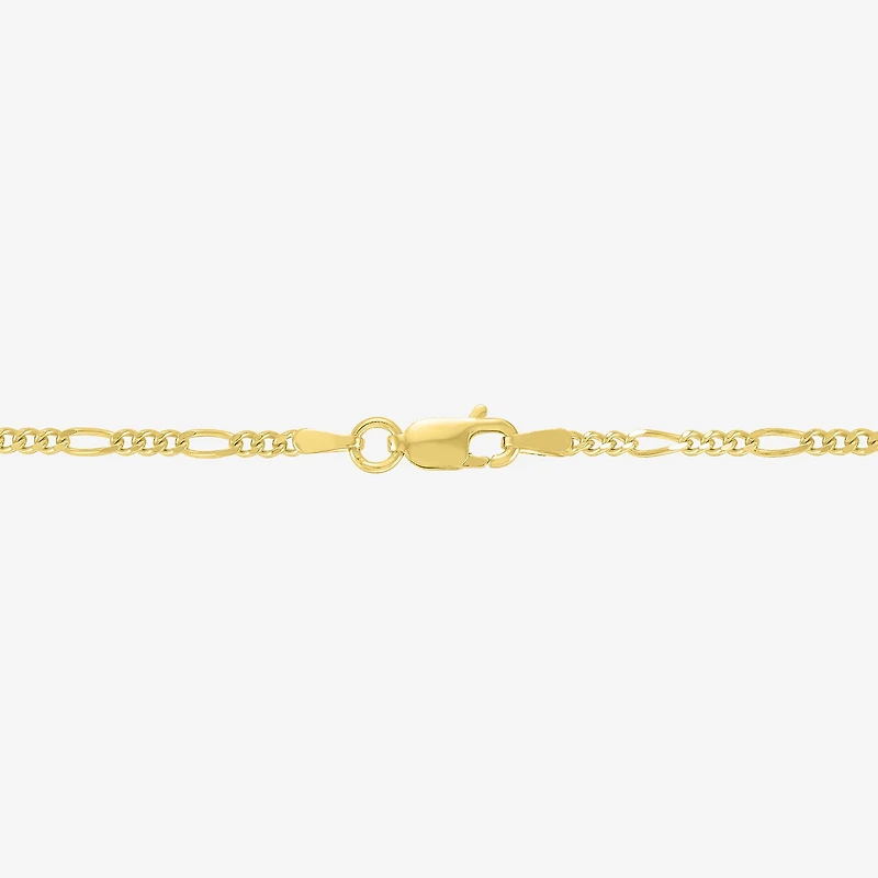 Made in Italy Mens 14K Gold Over Silver 18 Inch Figaro Chain Necklace