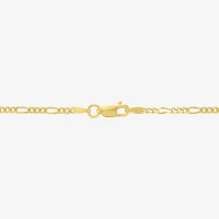 Made in Italy Mens 14K Gold Over Silver 18 Inch Figaro Chain Necklace