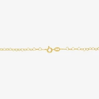 Made in Italy Womens 14K Gold Over Silver 18 Inch Link Chain Necklace
