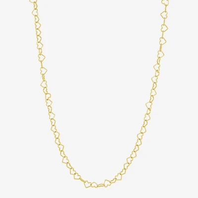 Made in Italy Womens 14K Gold Over Silver Inch Link Chain Necklace