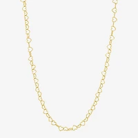 Made in Italy Womens 14K Gold Over Silver 18 Inch Link Chain Necklace
