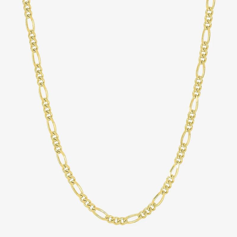 Made in Italy Mens 14K Gold Over Silver Inch Figaro Chain Necklace