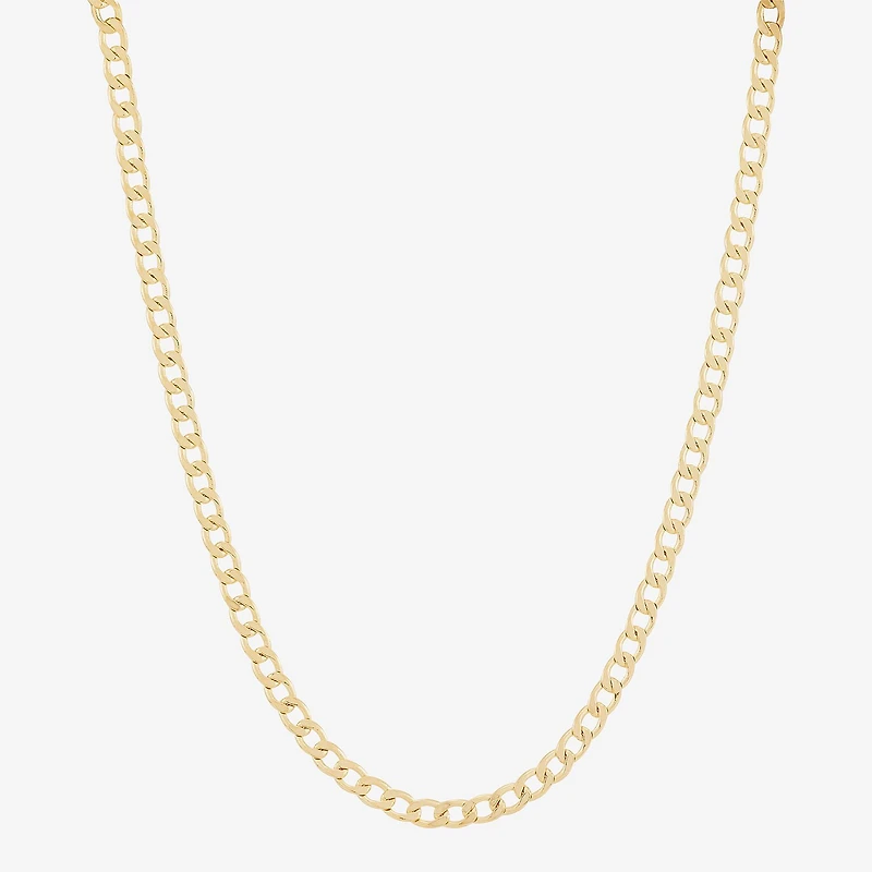 Made in Italy Womens 14K Gold Over Silver 20 Inch Curb Chain Necklace