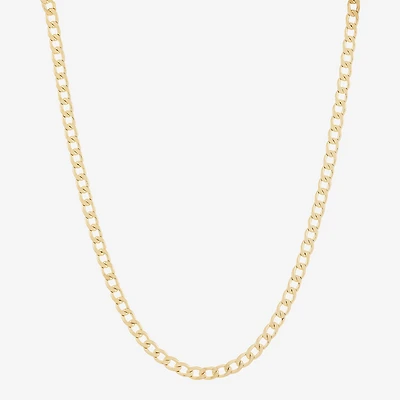 Made in Italy Womens 14K Gold Over Silver Inch Curb Chain Necklace