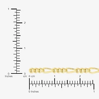 Made in Italy Mens 18K Gold Over Silver Inch Figaro Chain Necklace