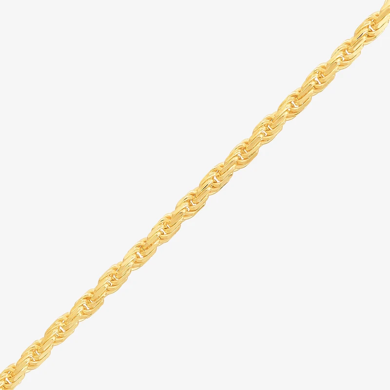 Made in Italy Unisex Adult 14K Gold Over Silver Inch Rope Chain Necklace