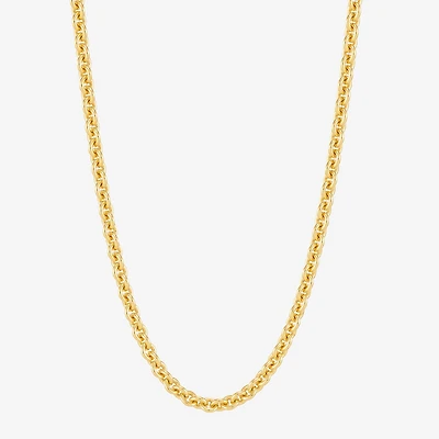 Made in Italy Unisex Adult 14K Gold Over Silver Inch Rolo Chain Necklace