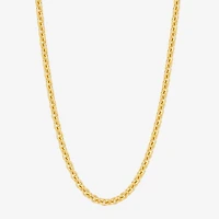 Made in Italy Unisex Adult 14K Gold Over Silver Inch Rolo Chain Necklace