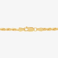 Made in Italy Mens 14K Gold Over Silver 18 Inch Rope Chain Necklace