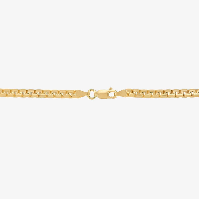 Made in Italy Mens 14K Gold Over Silver Inch Box Chain Necklace