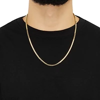 Made in Italy Mens 14K Gold Over Silver Inch Box Chain Necklace