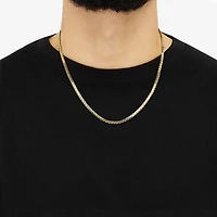 Made in Italy Mens 18K Gold Over Silver 20 Inch Box Chain Necklace