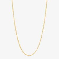 Made in Italy Unisex Adult 24K Gold Over Silver 20 Inch Rope Chain Necklace