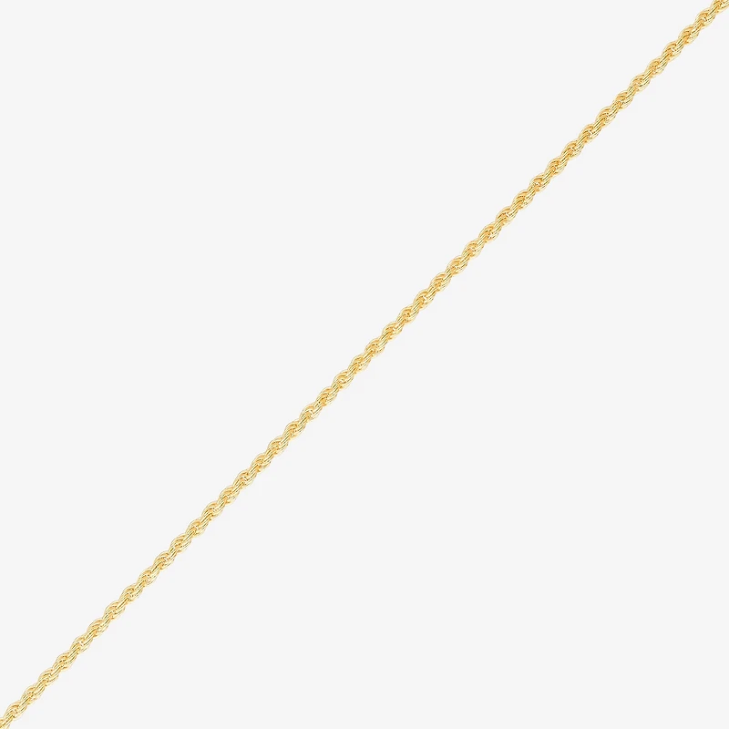 Made in Italy Unisex Adult 24K Gold Over Silver 20 Inch Rope Chain Necklace