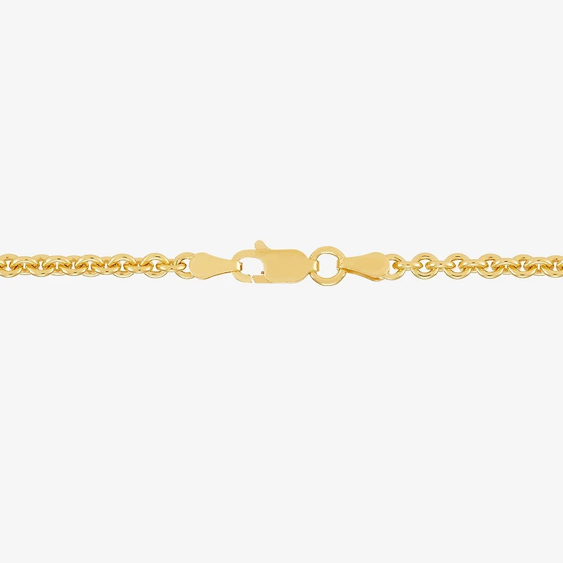 Made in Italy Unisex Adult 14K Gold Over Silver Inch Rolo Chain Necklace