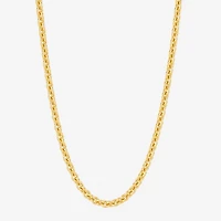 Made in Italy Unisex Adult 14K Gold Over Silver Inch Rolo Chain Necklace