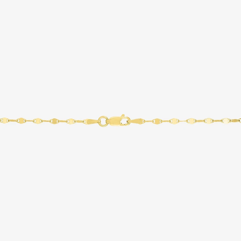 Made in Italy Womens 14K Gold Over Silver Inch Chain Necklace