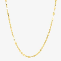 Made in Italy Womens 14K Gold Over Silver Inch Chain Necklace
