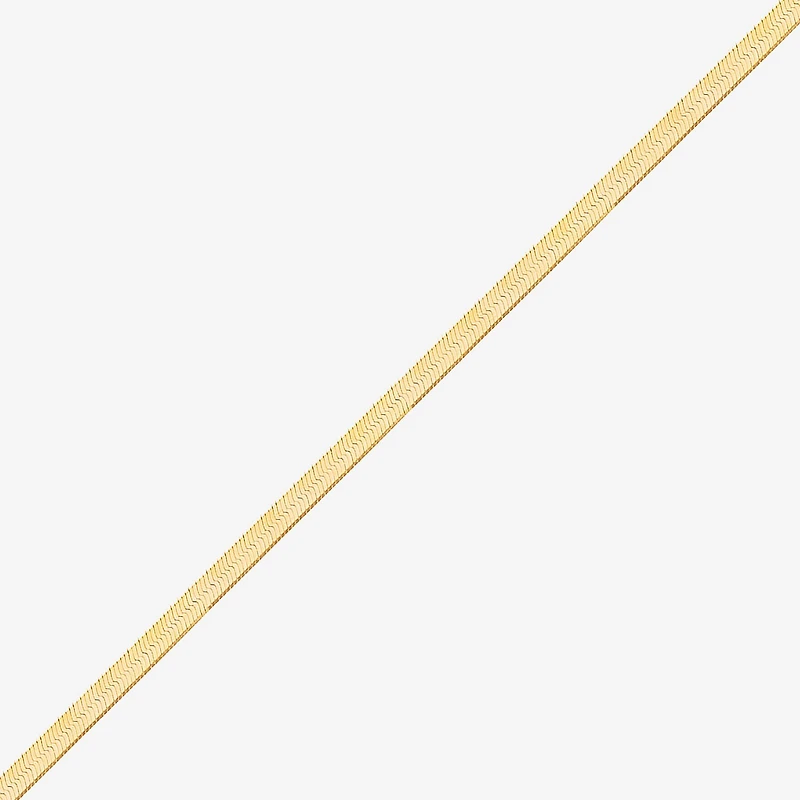 Made in Italy Womens 18K Gold Over Silver 18 Inch Herringbone Chain Necklace