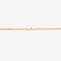 Made in Italy Unisex Adult 14K Gold Over Silver 20 Inch Cable Chain Necklace