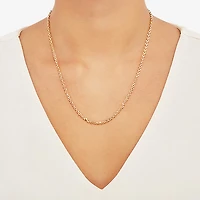 Made in Italy Unisex Adult 14K Gold Over Silver 20 Inch Cable Chain Necklace
