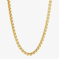 Made in Italy Unisex Adult 14K Gold Over Silver Inch Box Chain Necklace