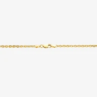 Made in Italy Unisex Adult 18K Gold Over Silver 18 Inch Cable Chain Necklace