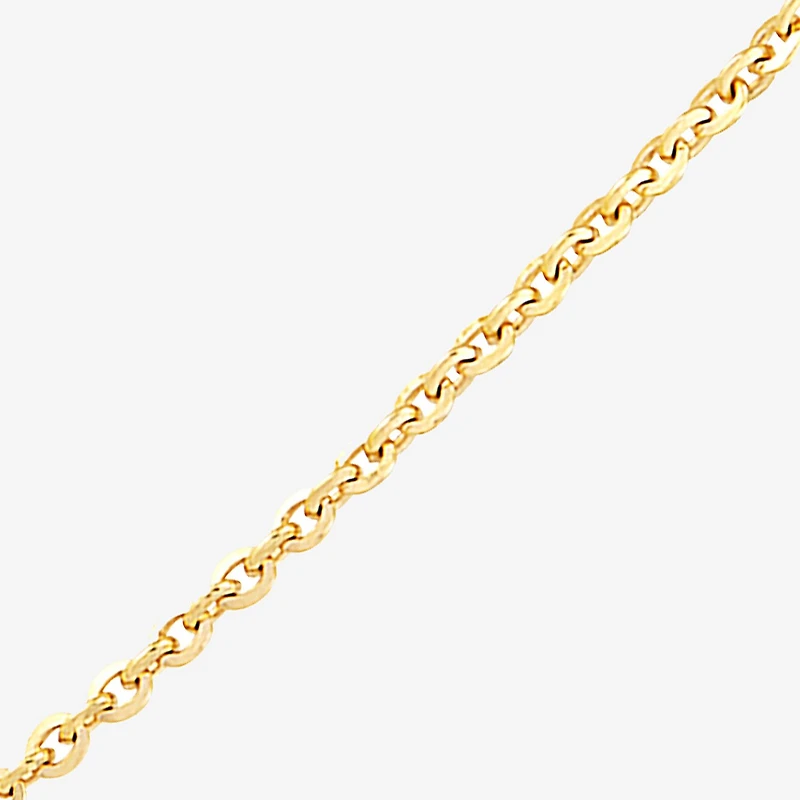 Made in Italy Unisex Adult 18K Gold Over Silver 18 Inch Cable Chain Necklace