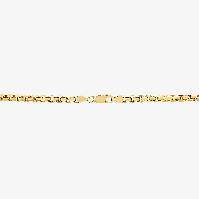 Made in Italy Unisex Adult 14K Gold Over Silver Inch Box Chain Necklace