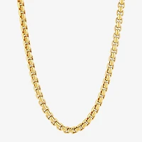 Made in Italy Unisex Adult 14K Gold Over Silver Inch Box Chain Necklace