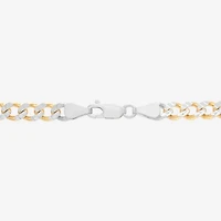 Made in Italy Mens 24K Gold Over Silver Inch Curb Chain Necklace