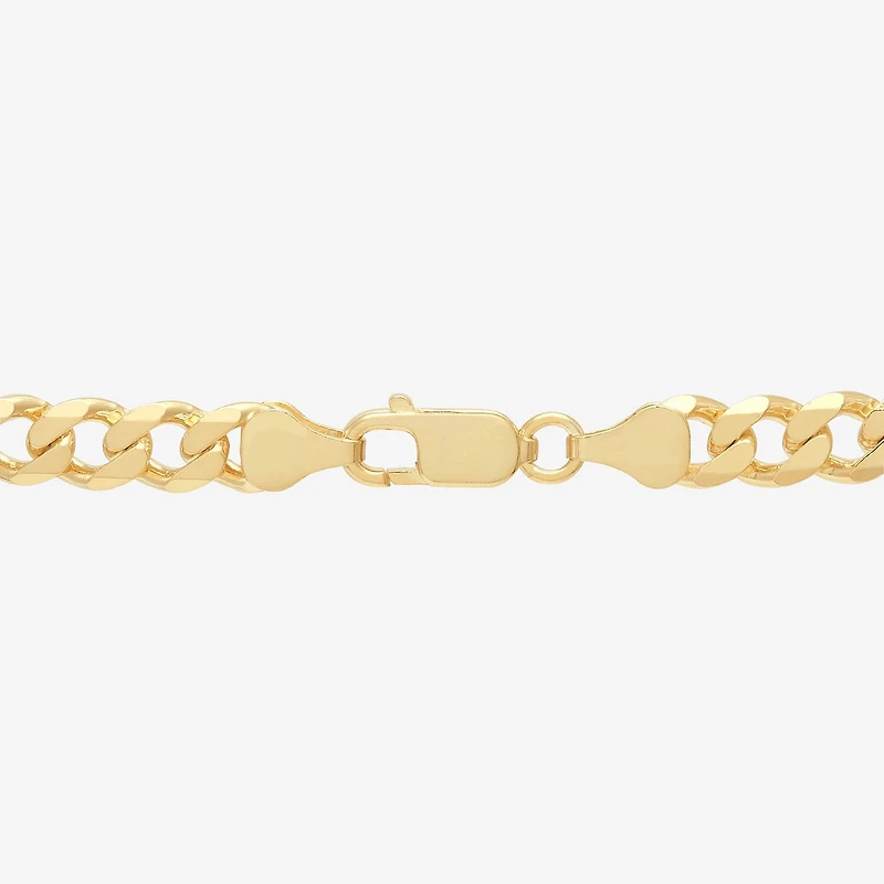 Made in Italy Mens 14K Gold Over Silver 22 Inch Curb Chain Necklace