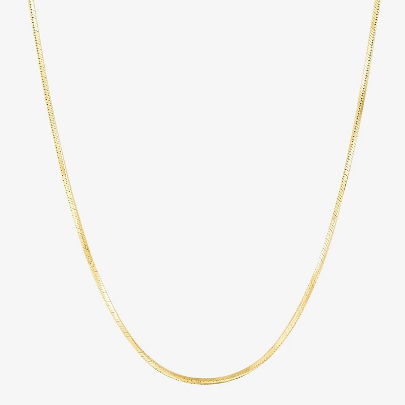 Made in Italy Womens 14K Gold Over Silver 18 Inch Snake Chain Necklace