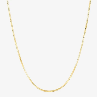 Made in Italy Womens 14K Gold Over Silver 18 Inch Snake Chain Necklace