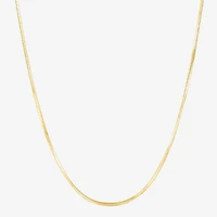 Made in Italy Womens 14K Gold Over Silver 18 Inch Snake Chain Necklace
