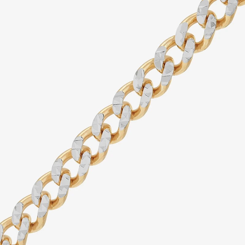 Made in Italy Mens 14K Gold Over Silver 24 Inch Curb Chain Necklace
