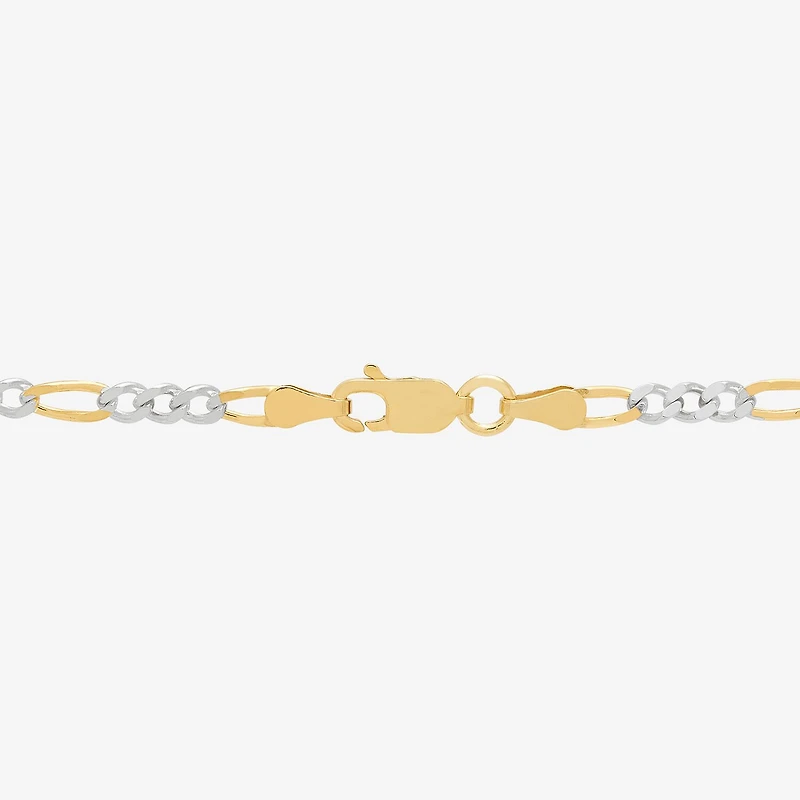 Made in Italy Unisex Adult 24K Gold Over Silver Inch Figaro Chain Necklace